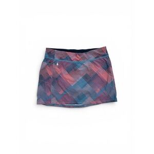 Smartwool Merino Sport Skort Womens Medium Pink Blue‎ Geometric Hiking SW016217